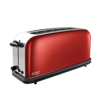 Colours Flame Red Long Slot Toaster